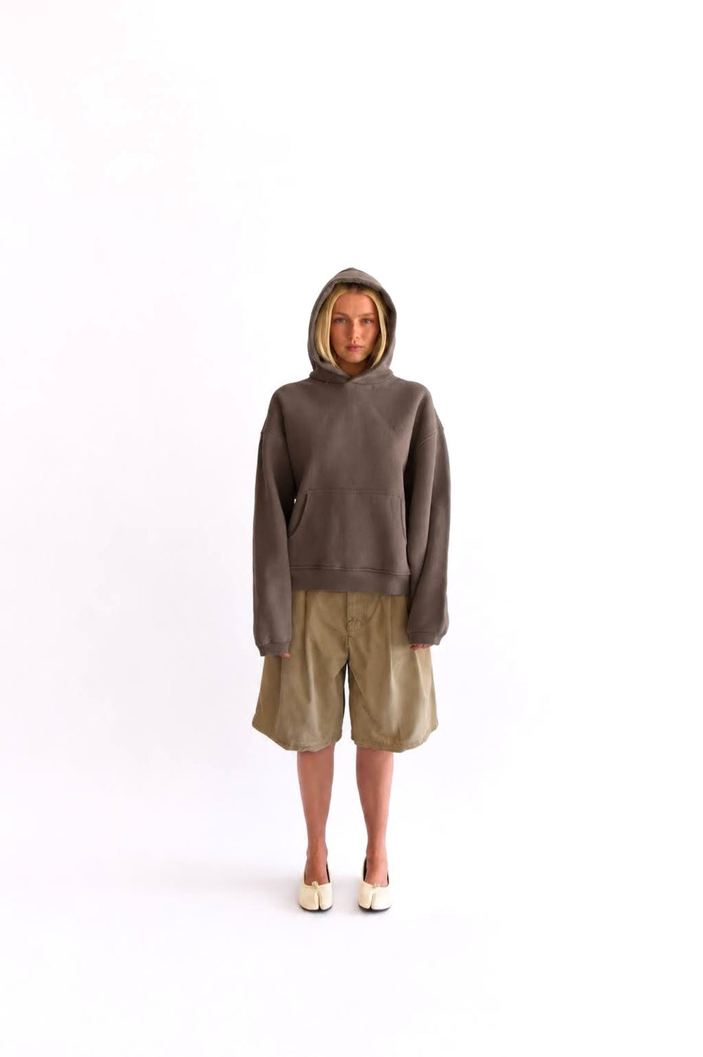 Heathered Hoodie Knit (Taupe)