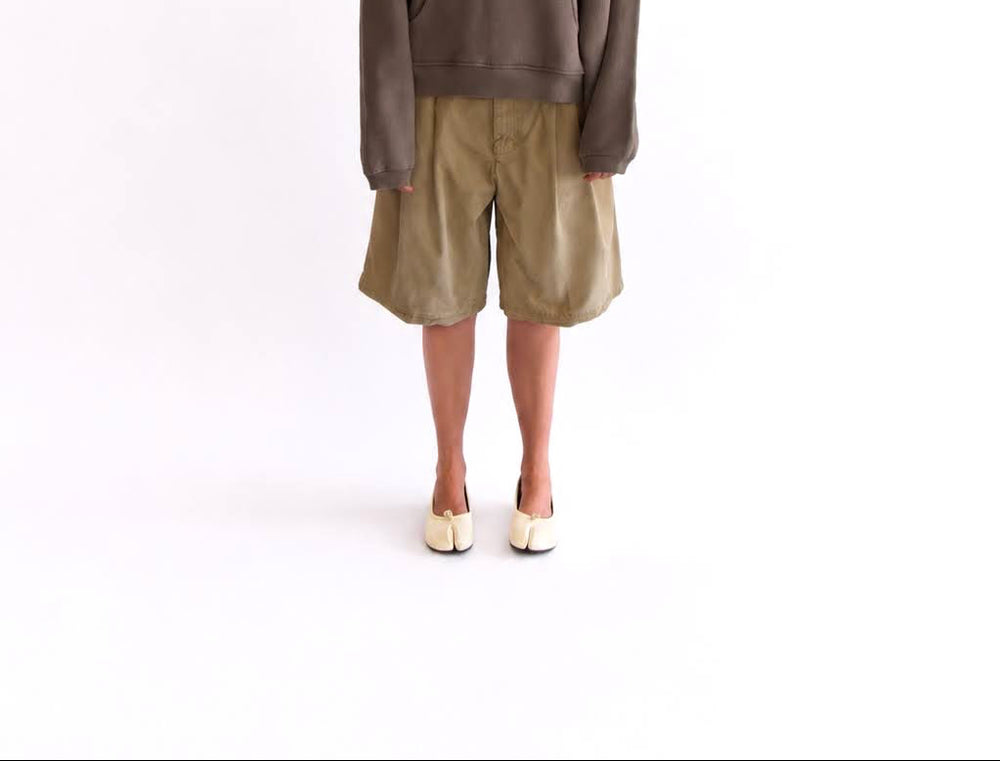 Pleated Chino Shorts