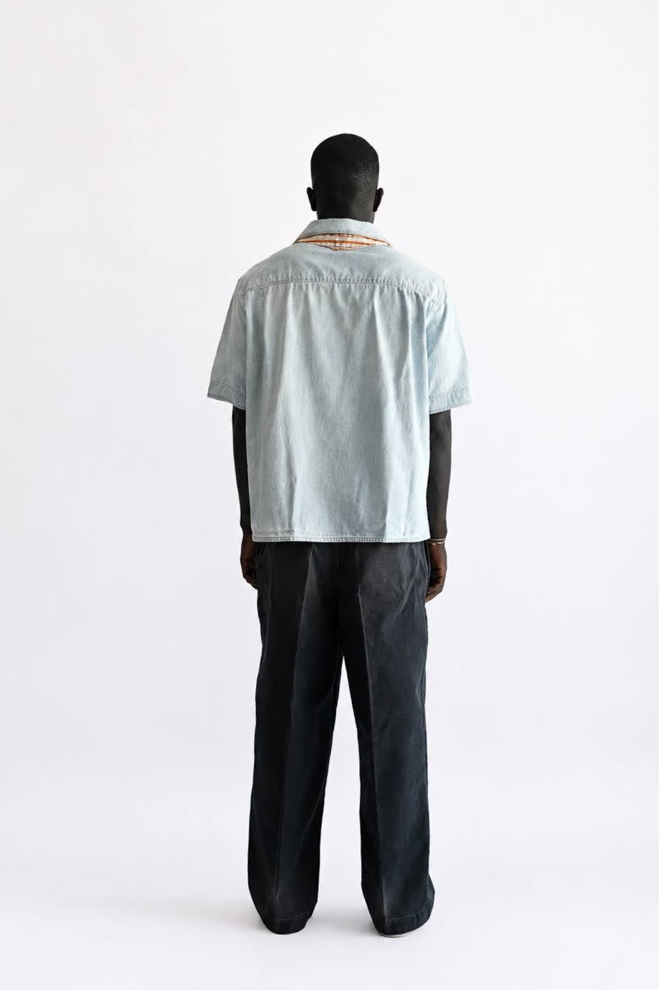 Chambray Shirt W/ Neck Tie