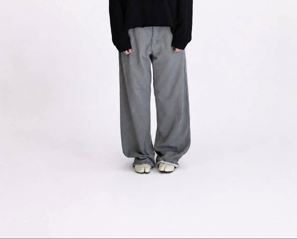 Grey Wide Leg Trouser