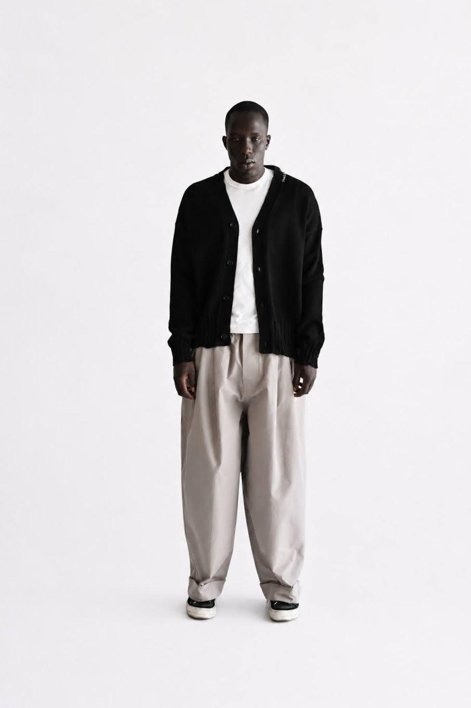 Black Cotton Cardigan W/ Marni Symbol