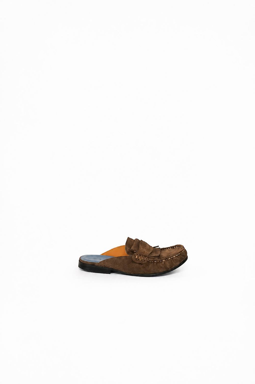 Fringe Tip Suede Sabot