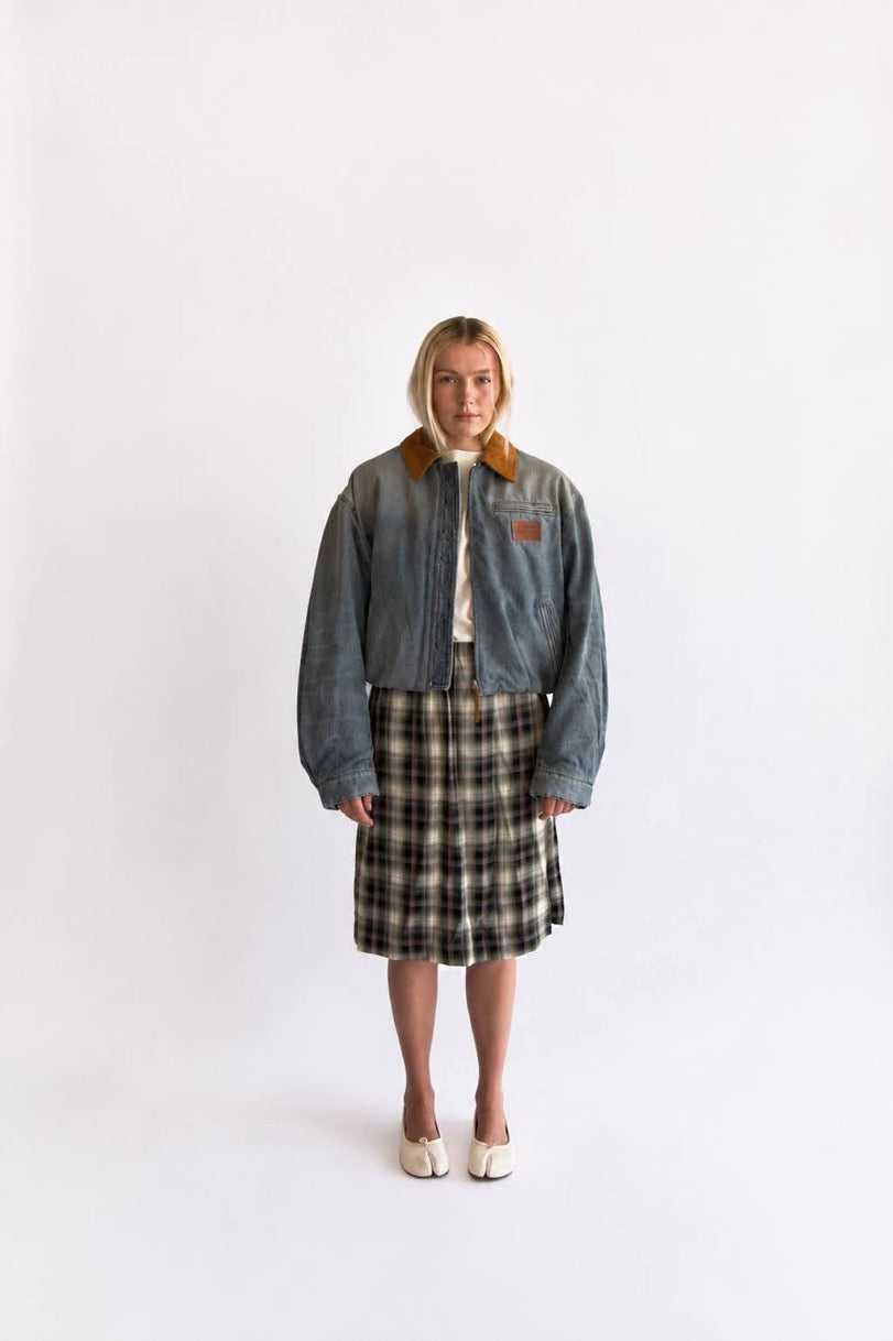 Faux Leather Collar Bomber