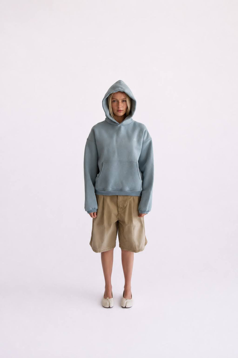 Heathered Hoodie Knit (Blue)