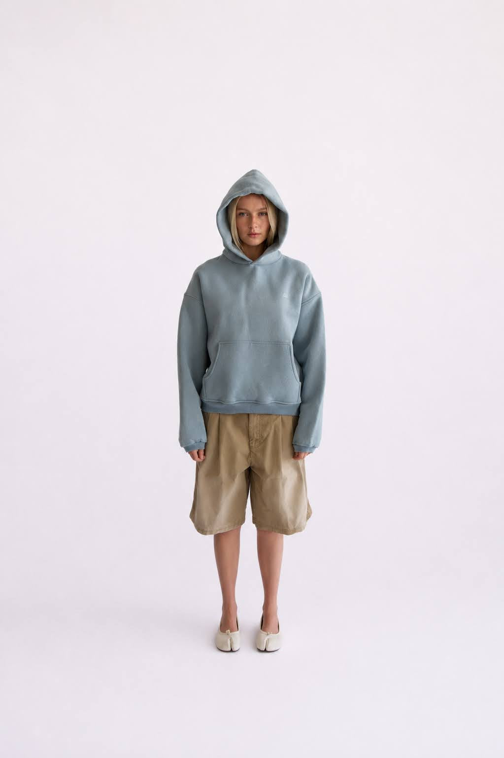 Heathered Hoodie Knit (Blue)