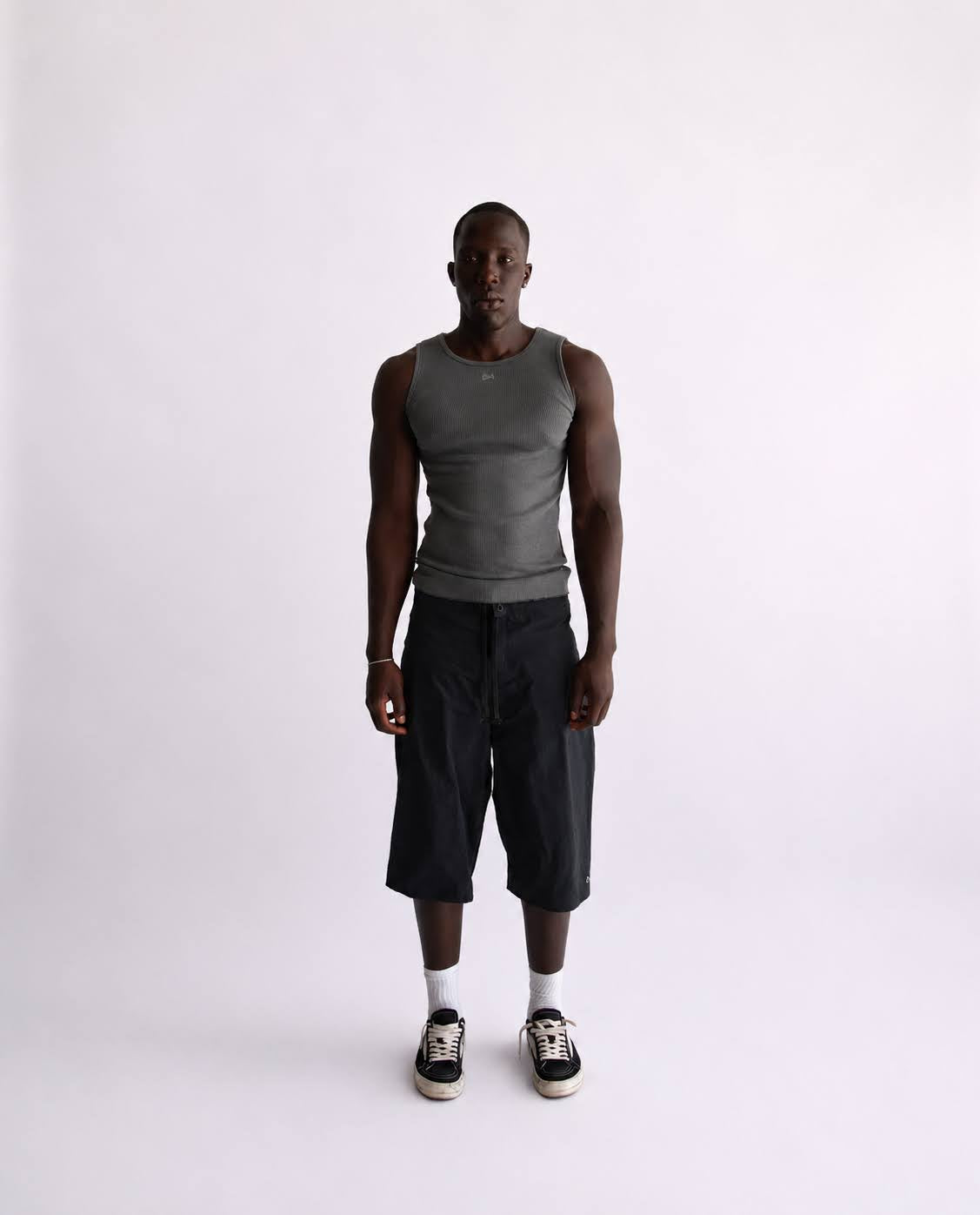 Faded Black Tank Top Knit