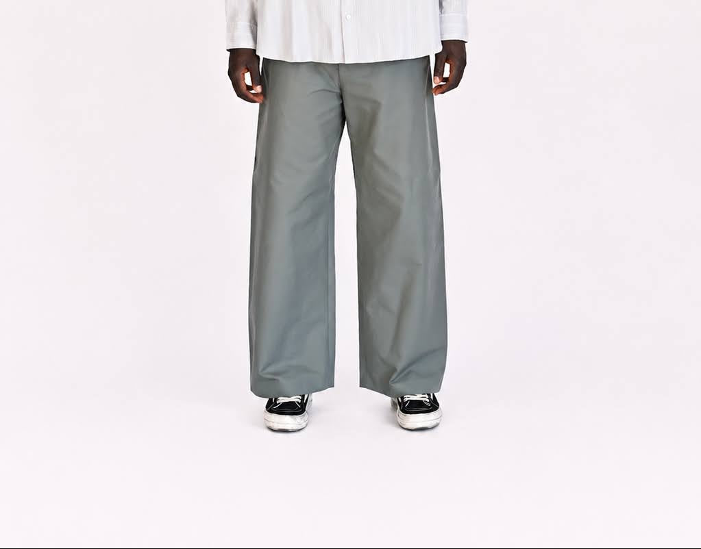 Stone Grey Satin Trousers