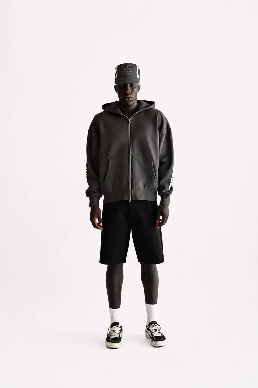 Moto Zip Hooded Sweatshirt (black)