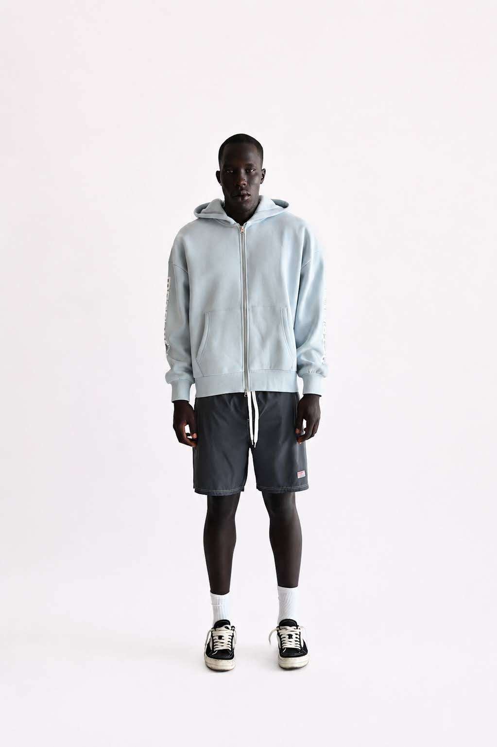 Moto Zip Hooded Sweatshirt (blue)