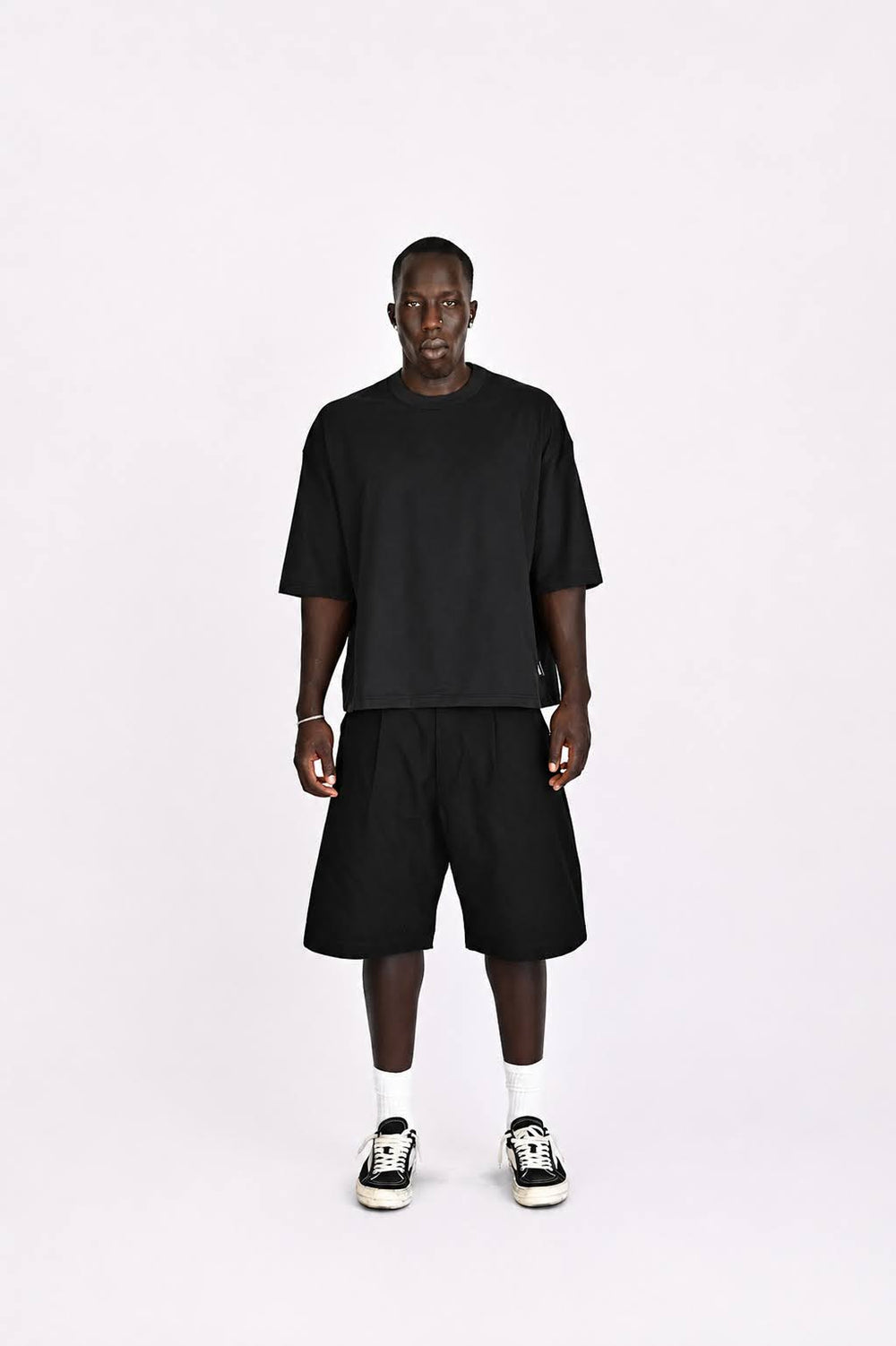 Homme Black Plain Tee