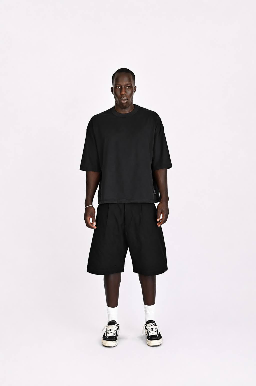 Homme Black Plain Tee