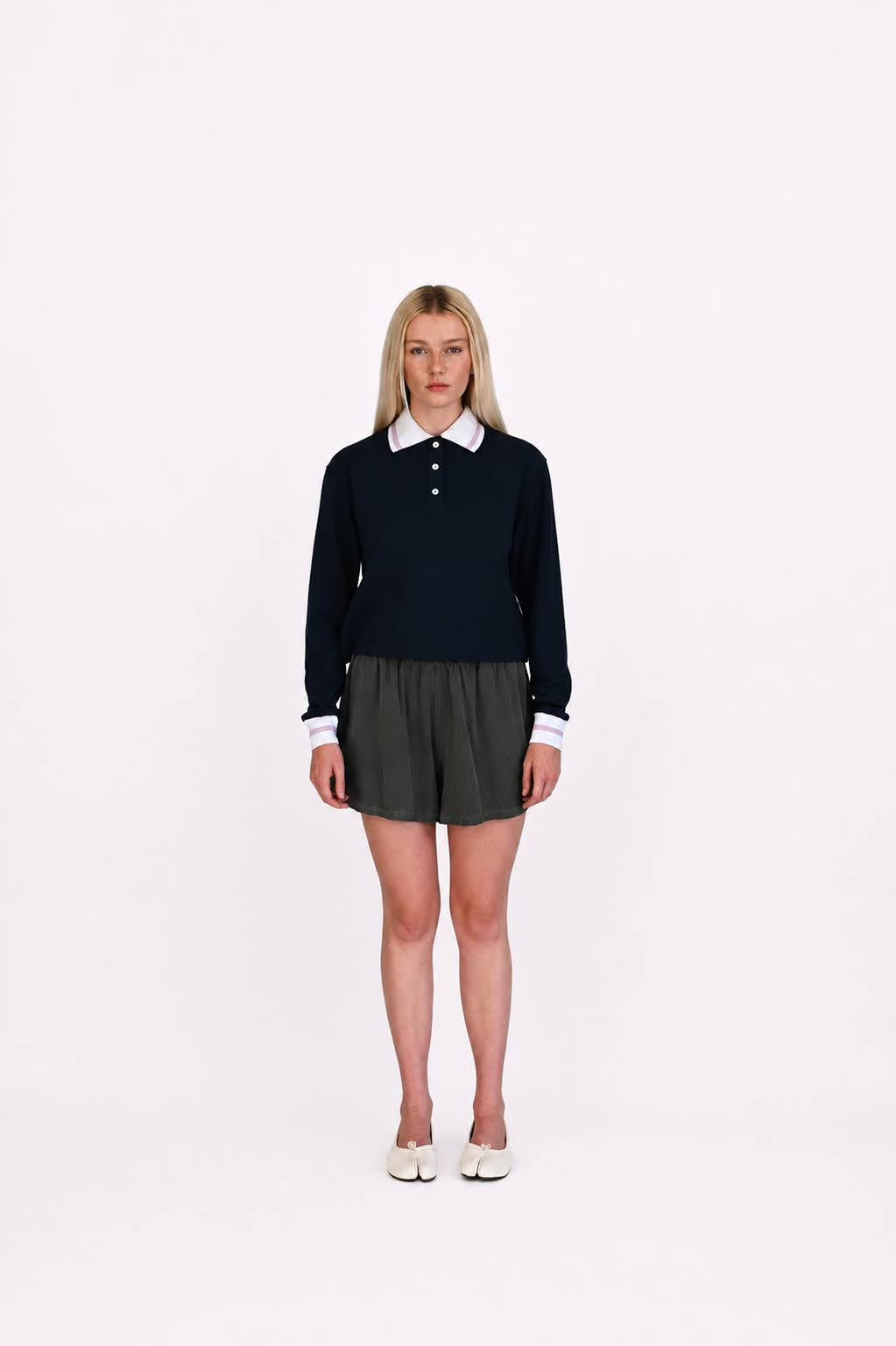 Deep Blue Piqué LS Polo