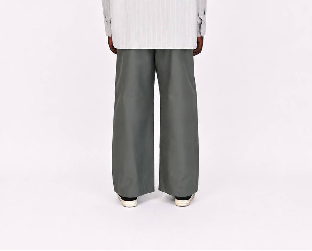 Stone Grey Satin Trousers