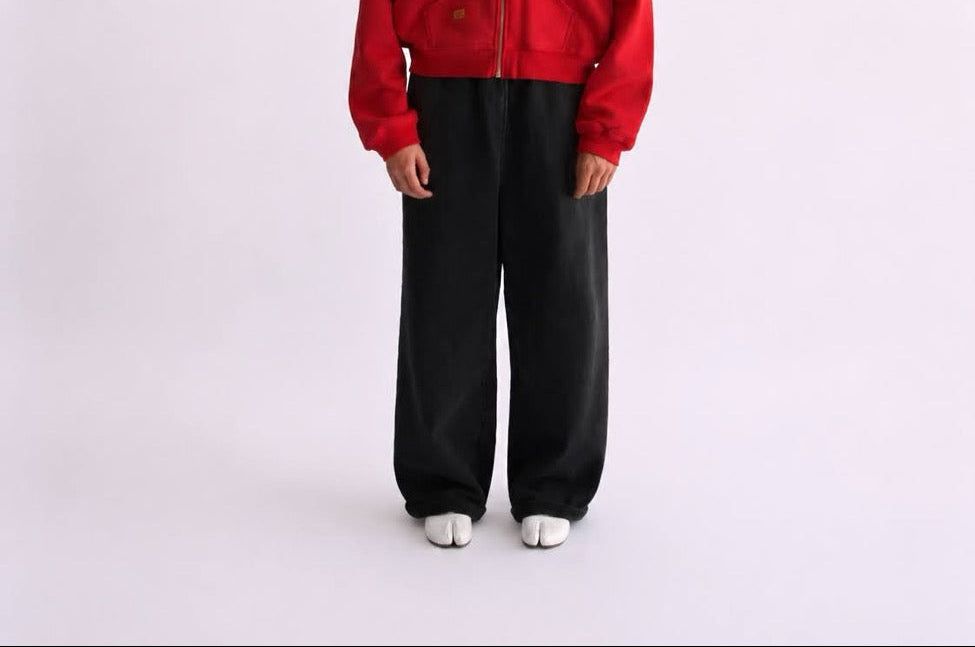 Wide Leg Cotton Trousers